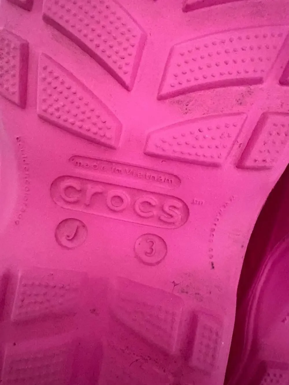 Crocs Handle It Rain Boots Youth Size J3 Pink 12803